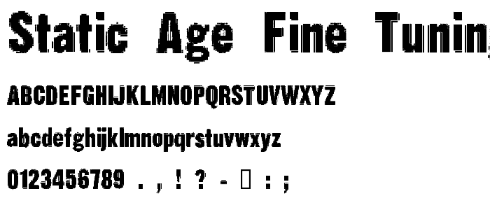 Static Age Fine Tuning font